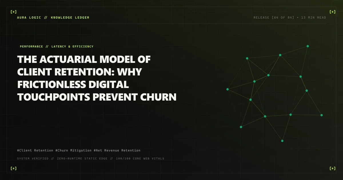 The Actuarial Model of Client Retention: Why Frictionless Digital Touchpoints Prevent Churn
