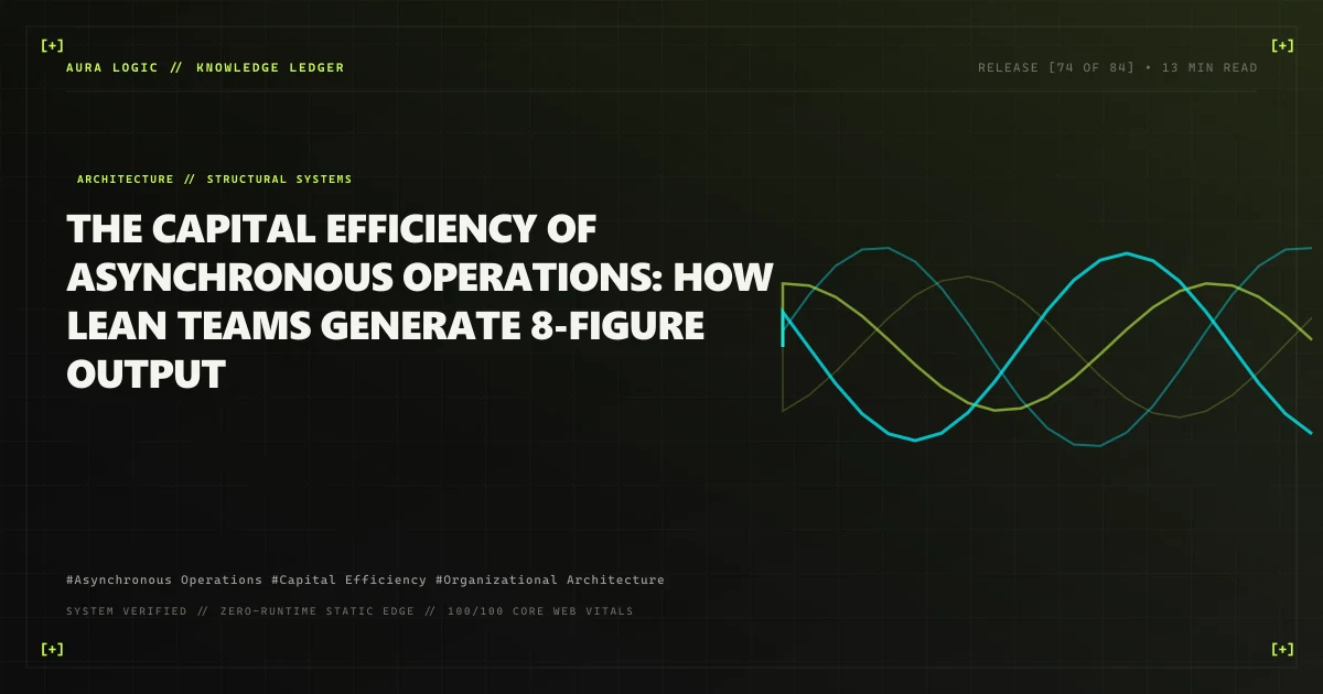 The Capital Efficiency of Asynchronous Operations: How Lean Teams Generate 8-Figure Output