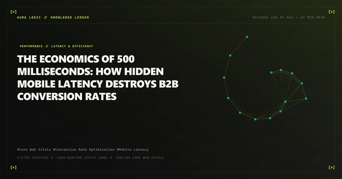 The Economics of 500 Milliseconds: How Hidden Mobile Latency Destroys B2B Conversion Rates