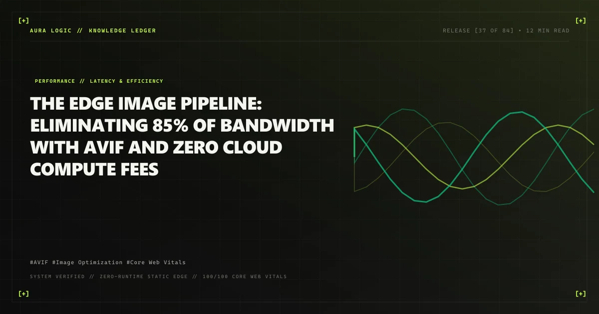 The Edge Image Pipeline: Eliminating 85% of Bandwidth with AVIF and Zero Cloud Compute Fees