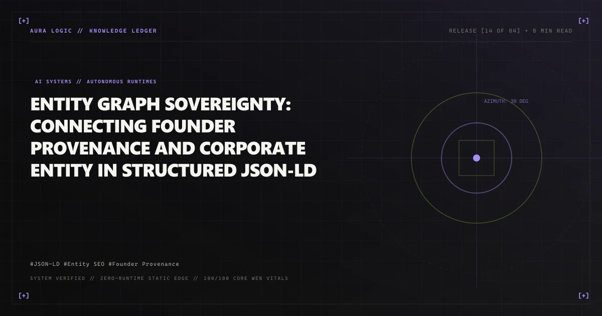 Entity Graph Sovereignty: Connecting Founder Provenance and Corporate Entity in Structured JSON-LD