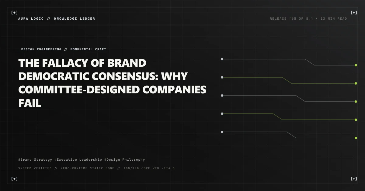The Fallacy of Brand Democratic Consensus: Why Committee-Designed Companies Fail