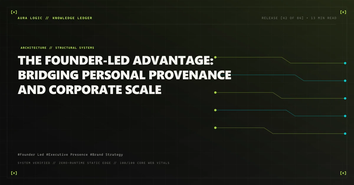 The Founder-Led Advantage: Bridging Personal Provenance and Corporate Scale
