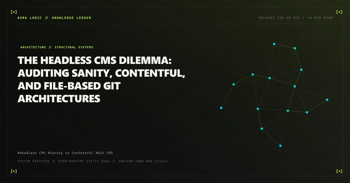 The Headless CMS Dilemma: Auditing Sanity, Contentful, and File-Based Git Architectures