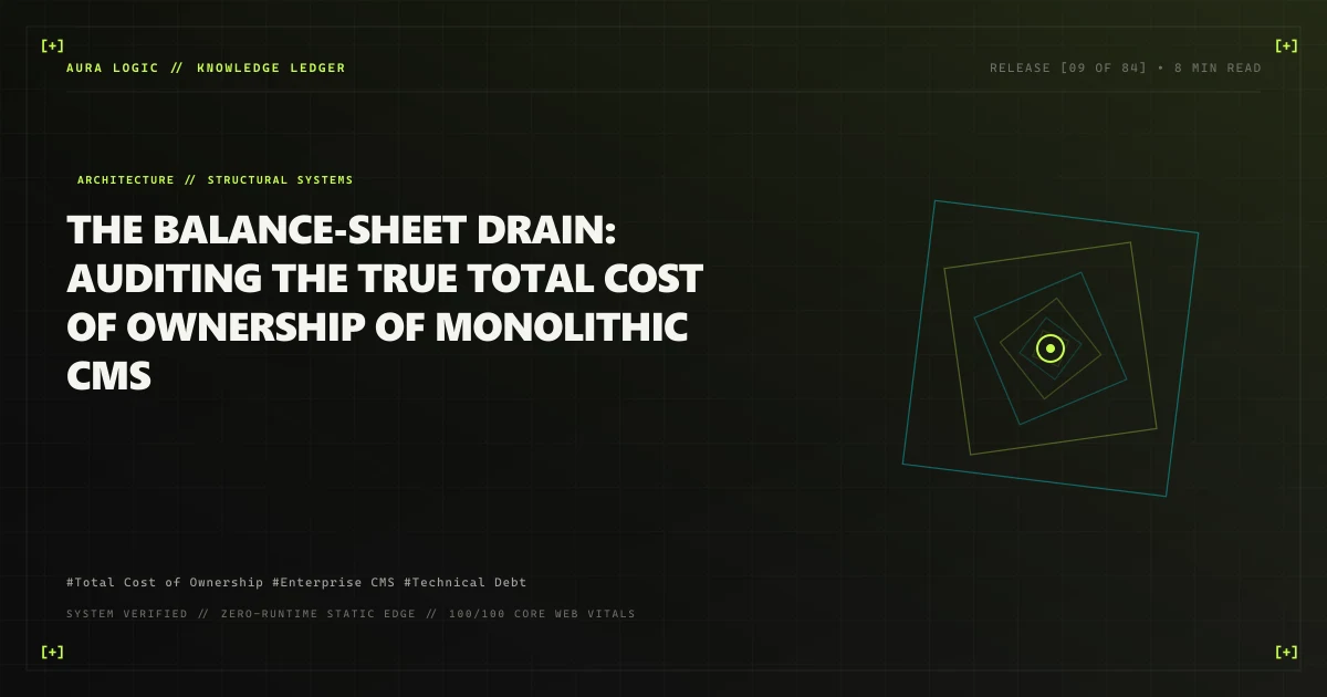 The Balance-Sheet Drain: Auditing the True Total Cost of Ownership of Monolithic CMS