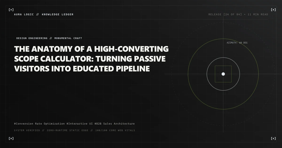 The Anatomy of a High-Converting Scope Calculator: Turning Passive Visitors into Educated Pipeline
