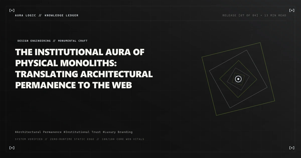 The Institutional Aura of Physical Monoliths: Translating Architectural Permanence to the Web