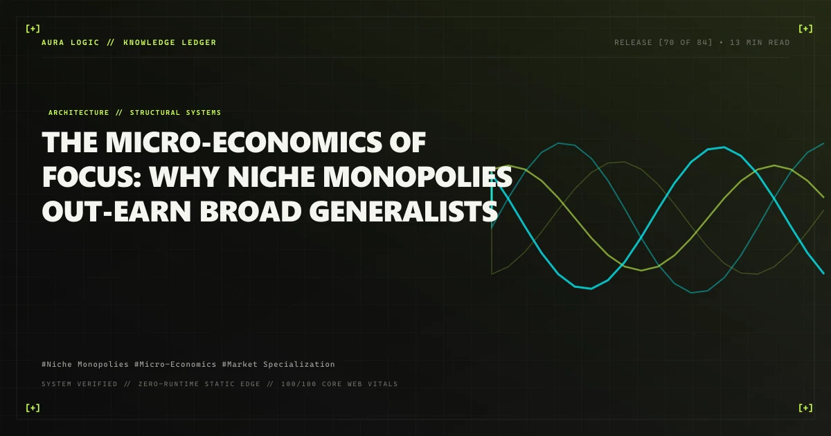 The Micro-Economics of Focus: Why Niche Monopolies Out-Earn Broad Generalists