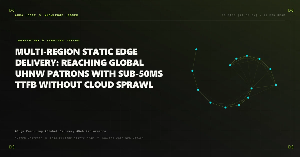 Multi-Region Static Edge Delivery: Reaching Global UHNW Patrons with Sub-50ms TTFB Without Cloud Sprawl