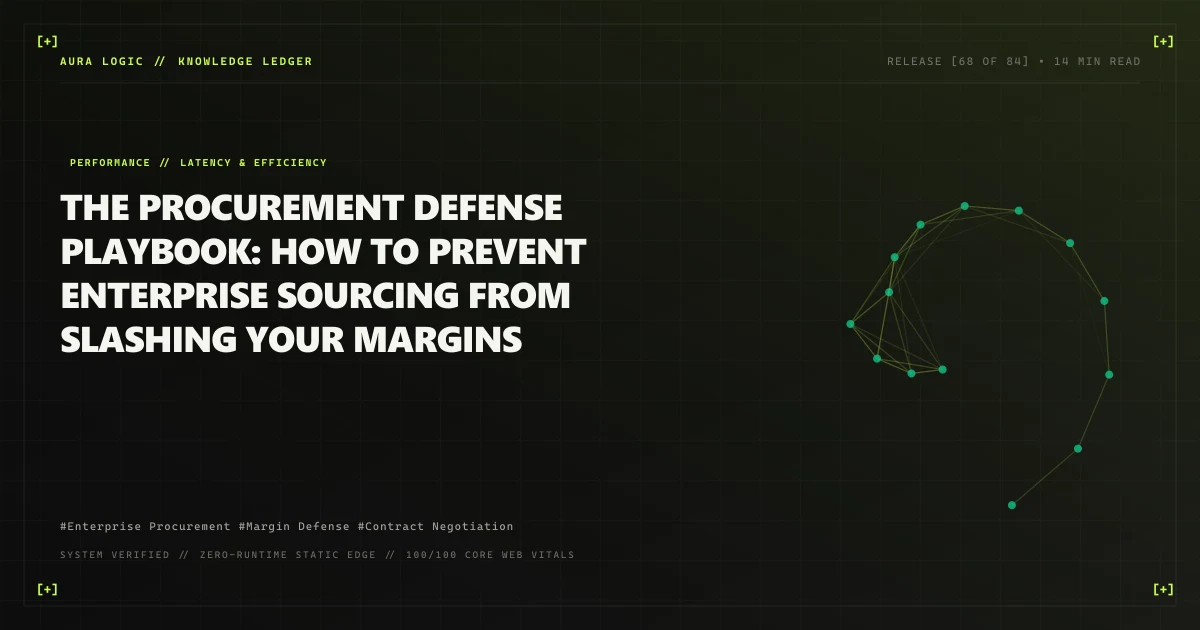 The Procurement Defense Playbook: How to Prevent Enterprise Sourcing from Slashing Your Margins
