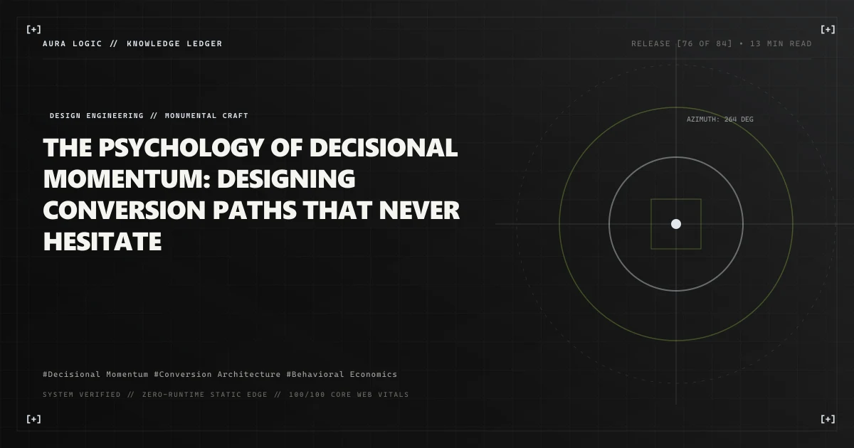 The Psychology of Decisional Momentum: Designing Conversion Paths That Never Hesitate