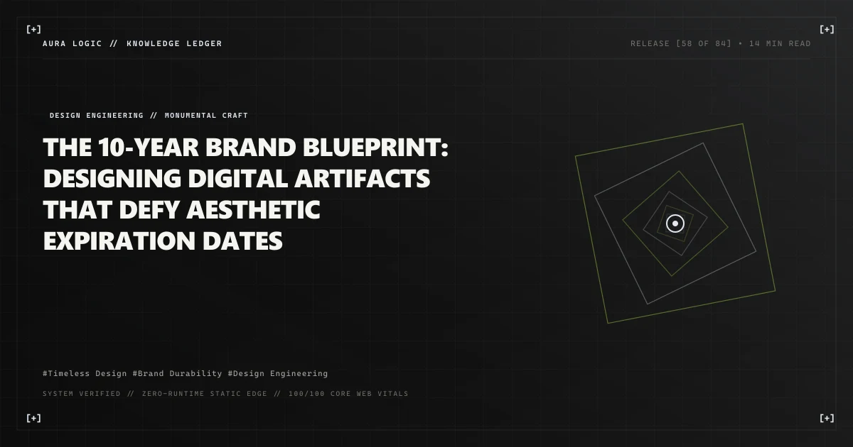 The 10-Year Brand Blueprint: Designing Digital Artifacts That Defy Aesthetic Expiration Dates