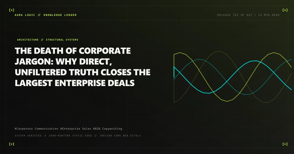 The Death of Corporate Jargon: Why Direct, Unfiltered Truth Closes the Largest Enterprise Deals