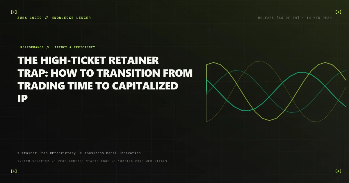 The High-Ticket Retainer Trap: How to Transition from Trading Time to Capitalized IP