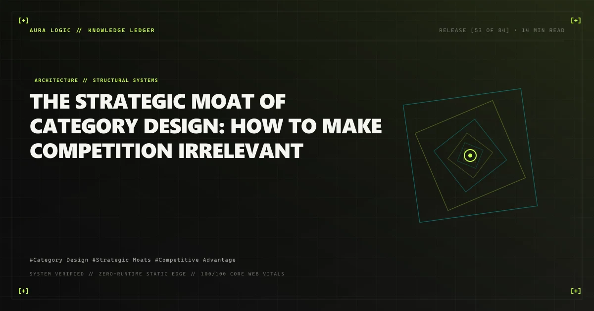 The Strategic Moat of Category Design: How to Make Competition Irrelevant