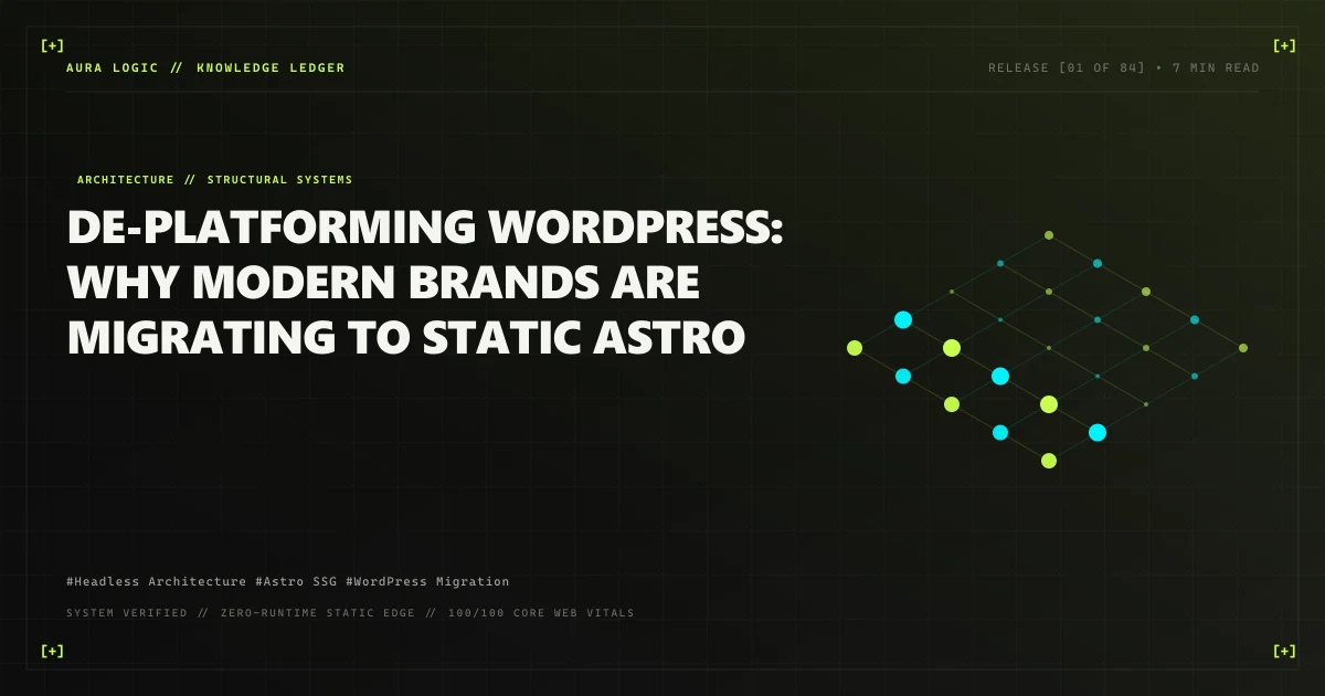 De-Platforming WordPress: Why Modern Brands Are Migrating to Static Astro