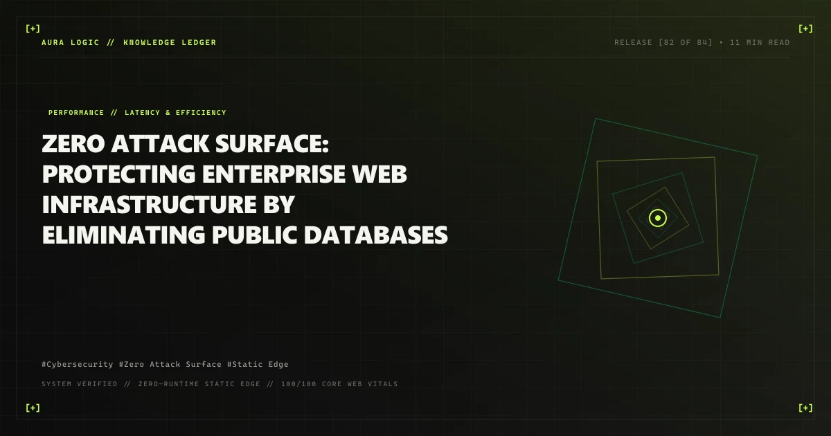 Zero Attack Surface: Protecting Enterprise Web Infrastructure by Eliminating Public Databases