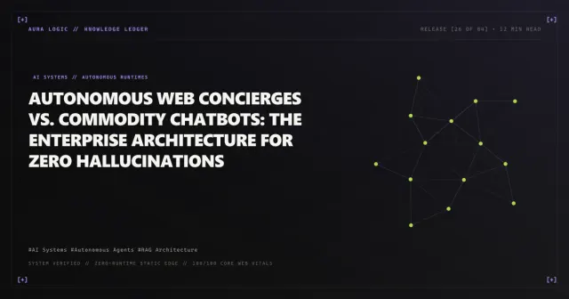 Website AI Assistants: Accuracy and Human Review — cover card with a constellation of connected points