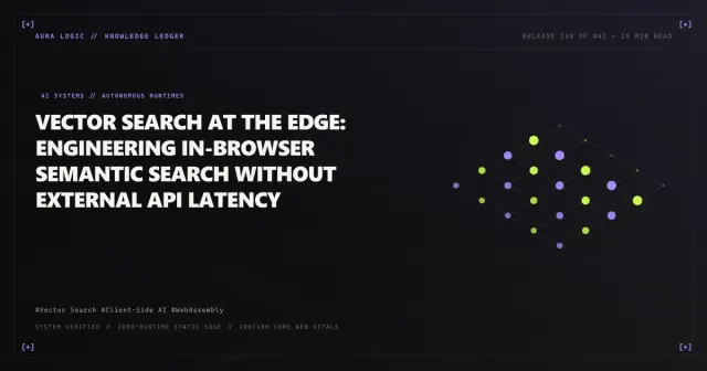 Browser-Based Search: Benefits and Limits — cover card with an isometric grid of connected nodes