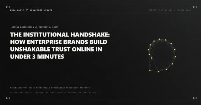 Building Trust Through Your Business Website — cover card with a constellation of connected points