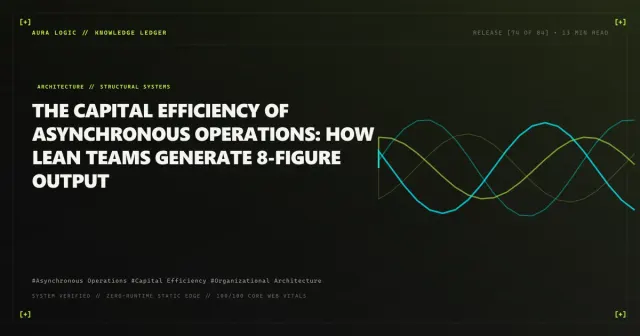 Asynchronous Work for Small Teams — cover card with overlapping wave lines