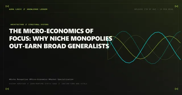 Choosing a Clear Business Niche — cover card with overlapping wave lines