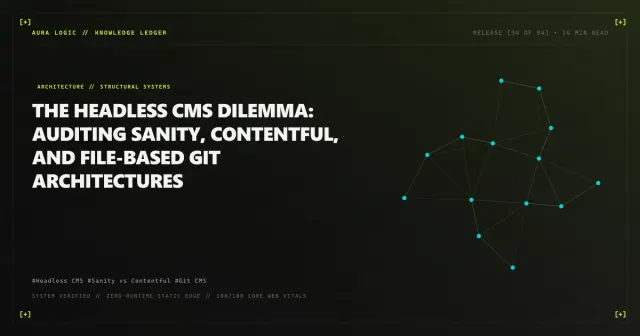 Choosing How to Manage Your Website Content — cover card with a constellation of connected points