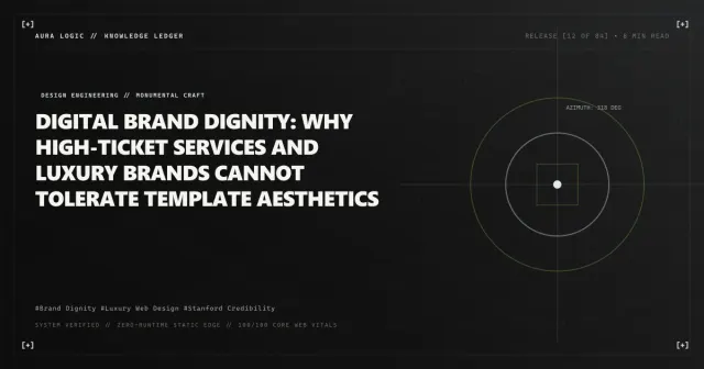 Designing a Website for Premium Services — cover card with concentric radar reticles and crosshairs