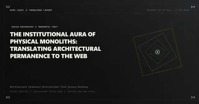 Architectural References in Website Design — cover card with nested rotated squares