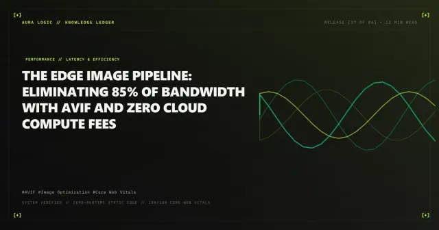Optimising Website Images and Delivery Costs — cover card with overlapping wave lines