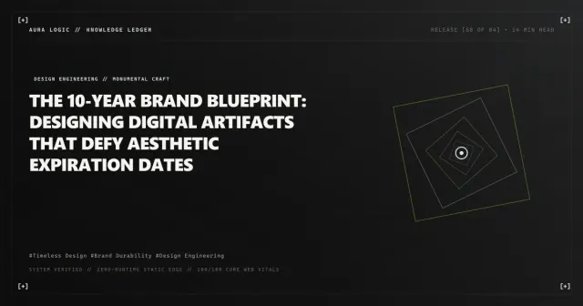Planning a Durable Website Design — cover card with nested rotated squares