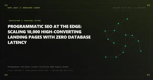 Programmatic SEO and Useful Page Content — cover card with a constellation of connected points