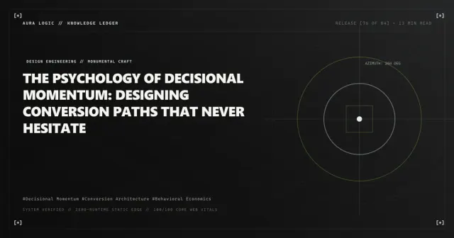 Designing Clear Customer Next Steps — cover card with concentric radar reticles and crosshairs