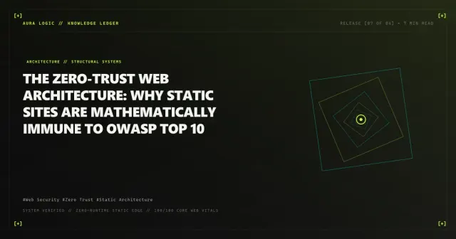 Static Websites and Practical Security — cover card with nested rotated squares