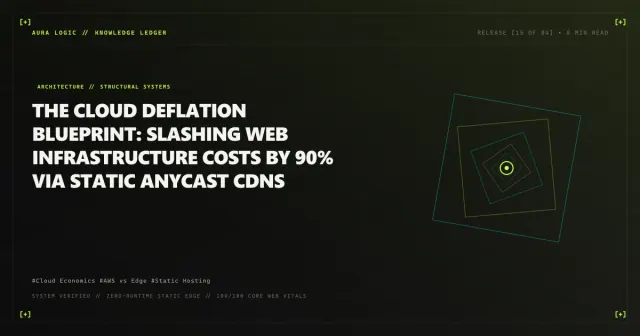 Static Hosting Costs and Trade-offs — cover card with nested rotated squares