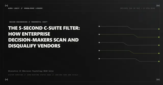 How Business Buyers Evaluate Your Website — cover card with parallel circuit traces