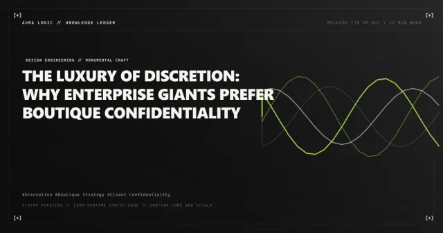 Keeping Client Work Confidential — cover card with overlapping wave lines
