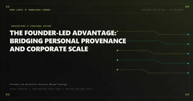 Building a Founder-Led Business Website — cover card with parallel circuit traces
